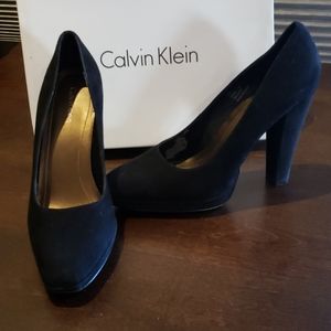 Calvin Klein Black Suede Heels